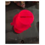Red Plastic Mr Peanut Bank