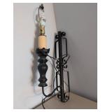 MCM Decorative Black Iron Wall Sconce