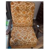 Mid-Century Floral Upholstered Rocking chair