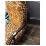 Mid-Century Floral Upholstered Rocking chair