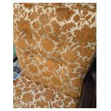 Mid-Century Floral Upholstered Rocking chair