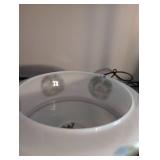 MCM Country Scene Milk Glass Light Cover