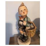 U.S. Zone Germany Hummel-Style Boy with Basket Figurine
