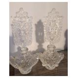 Antique perfume holders with Ornate Floral Design