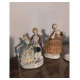 Colonial Style Porcelain Figurine Collection