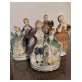 Colonial Style Porcelain Figurine Collection