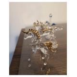 Hand-Blown Glass Unicorn Figurines with Gold Accents