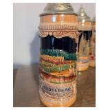 German Cities Ceramic Beer Stein Collection