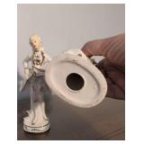 White and Gold Porcelain Music Figurines