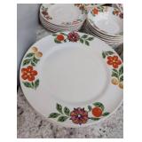 Sebring Pottery Peasant Pattern Dinnerware Set