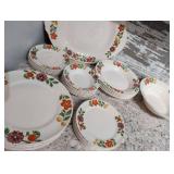 Sebring Pottery Peasant Pattern Dinnerware Set