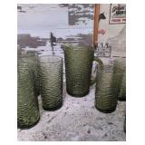 MCM Anchor Hocking Pitcher and drinking glasses set