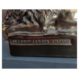 Antonio Canova Bronze Lion Bookends