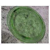 Depression Era Green Glass Daisy Plate