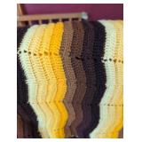 MCM Handmade Striped Afghan Throw Blanket