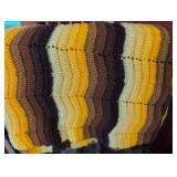 MCM Handmade Striped Afghan Throw Blanket