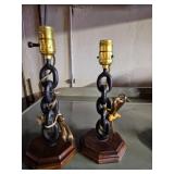 Vintage Industrial Chain Link Table Lamp