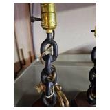Vintage Industrial Chain Link Table Lamp