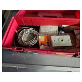 Plano 20\" Red Toolbox with Electronics Parts