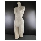 White Wicker Mannequin Torso 41 inches tall