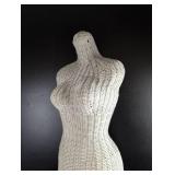 White Wicker Mannequin Torso 41 inches tall