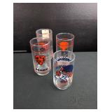 Chicago Bears NFL Mobil Promotional Drinking Glass Set