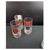 Chicago Bears NFL Mobil Promotional Drinking Glass Set