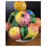 Hand-Painted Ceramic Fruit Bowl with Oranges