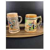 German Hand-Painted Beer Steins