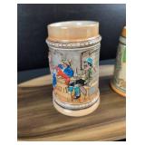 German Hand-Painted Beer Steins