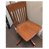 Mid-Century Wooden Banker