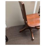Mid-Century Wooden Banker
