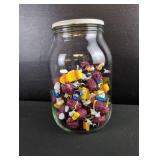 California Raisins PVC Figurine Collection in large vintage glass jar