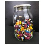 California Raisins PVC Figurine Collection in large vintage glass jar