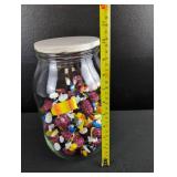 California Raisins PVC Figurine Collection in large vintage glass jar