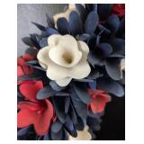 Patriotic Wood Flower Wreath