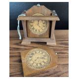 Wooden Clock Face Coaster Set with Stand