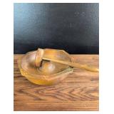 Hand-Painted Wooden Nutcracker Bowl with Hammer