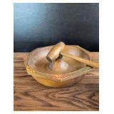 Hand-Painted Wooden Nutcracker Bowl with Hammer