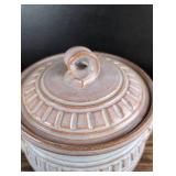 Handmade Ceramic Lidded Container Set signed