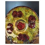 Imperial Carnival Glass Rose Pattern Plate