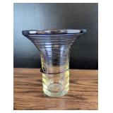 Italian Murano Cobalt Blue Threaded Art Glass Vase