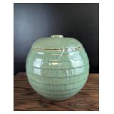 Mid-Century Mint Green Ceramic Cookie Jar