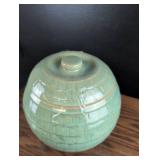 Mid-Century Mint Green Ceramic Cookie Jar