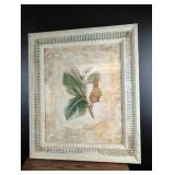 Decorative Botanical Wall Art with Ornate Frame
