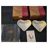 Longaberger Heart Ramekins - Collectors Club Edition