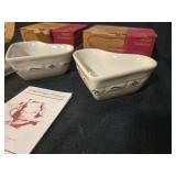 Longaberger Heart Ramekins - Collectors Club Edition
