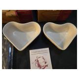 Longaberger Heart Ramekins - Collectors Club Edition