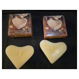 Longaberger Heart Shaped Floating Candle Set