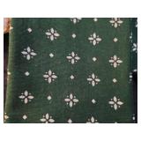 Mixed Cloth Napkin Set - Green Floral and White Waffle